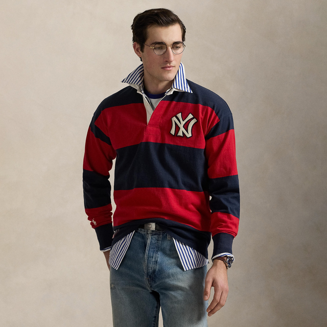 Yankees Polo Ralph Lauren Navy/Red Rugby Shirt