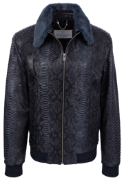 Pinto Ranch Python Bomber Jacket - Navy