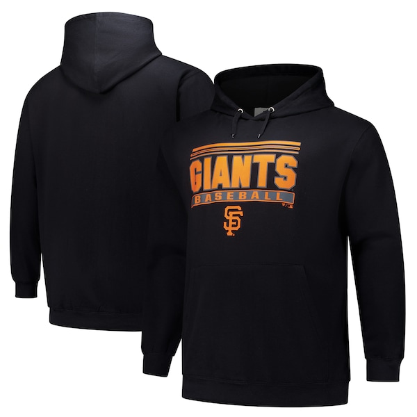 Men's San Francisco Giants   Black Stack Fleece Pullover Hoodie
