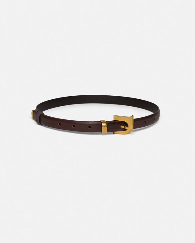 Darbie - N' Monogram Belt - Dark Brown
