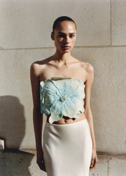 Maxi flower bandeau top - Women | MANGO USA