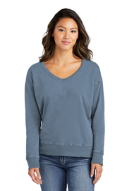 Port & Company LPC098V Ladies Beach Wash ® Garment-Dyed V-Neck Sweatshirt