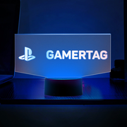 Custom Playstation Night Light Personalized Gamertag Sign Dual Base Backlit LED Custom Gaming Gift
