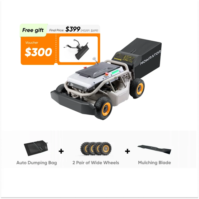 All-Season Bundle: 5-in-1 Package with Mowrator S1 4WD Lawn Mower