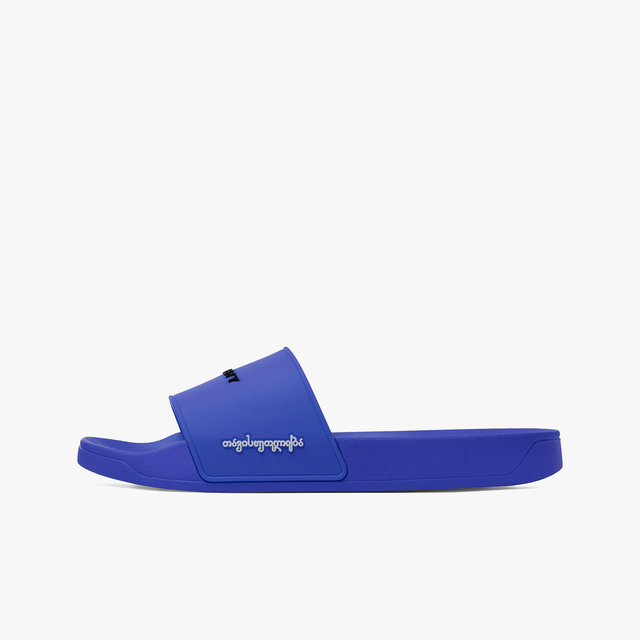 CROSTY EMBOSSED SLIDES BLUE