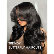 Face Framing Layered Cut Body Wave 6x8 Lace Closure Ready To Go Glueless Wigs