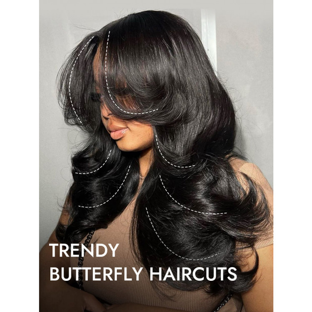 Face Framing Layered Cut Body Wave 6x8 Lace Closure Ready To Go Glueless Wigs