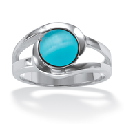 14-Piece Interchangeable Ring Set with Genuine and Simulated Stones in .925 Sterling Silver