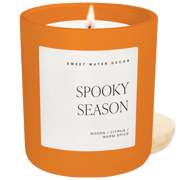 Spooky Season Soy Candle - Orange Matte Jar - 15 oz (Cozy Season)