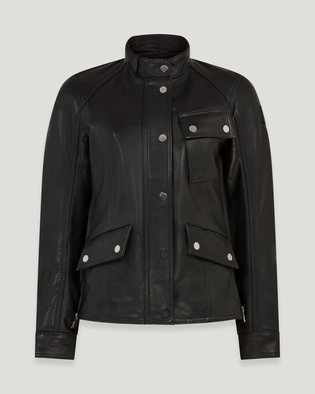 Women's Calf Leather Penrith Motorcycle Jacket in Black | Belstaff EU