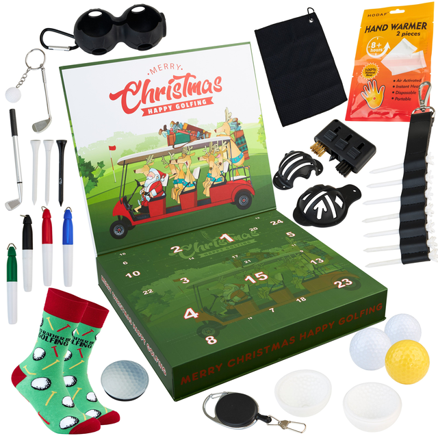KreativeKraft Golf Advent Calendar 2024 Christmas Countdown Calendar for Golfers