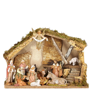 5 Inch Scale 11-PC Italian Nativity Set with Staircase Stable by Fontanini