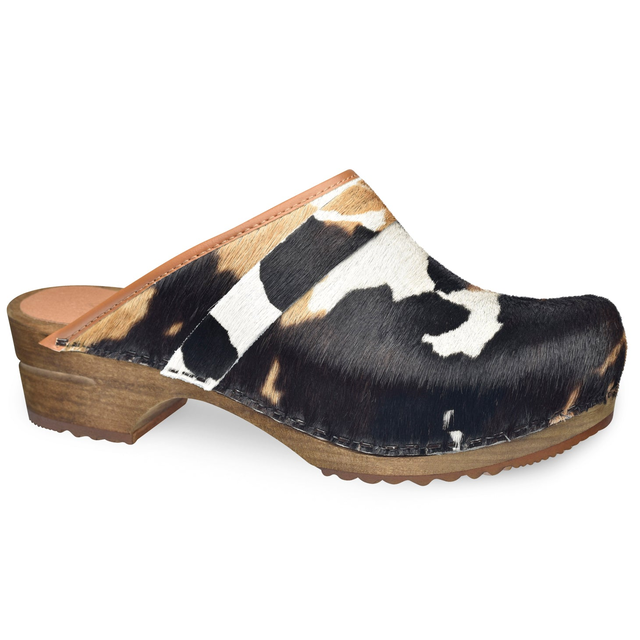 Caroline Women's Wood Clog in Cognac Cow