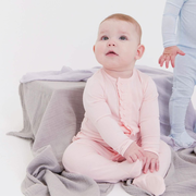 pin dot pink modal magnetic parent favorite footie with ruffles