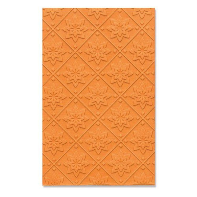 Mini Mosaic Multi-Level Textured Impression Mini Embossing Folder- Lisa Jones - Sizzix