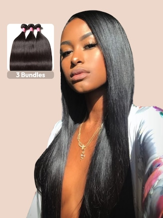 UNice Hair Bundles Human Weaves Virgin Straight Hair 3 Bundles Human Hair