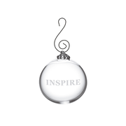 Engraved "Inspire" Round Ornament in Gift Box