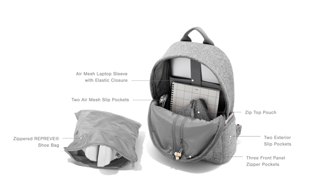 Dakota Backpack in Onyx, Small