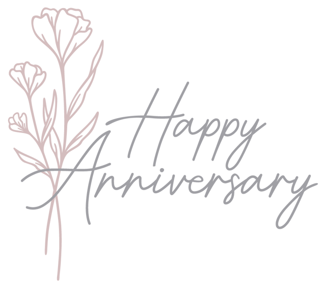 Happy Anniversary Floral Art