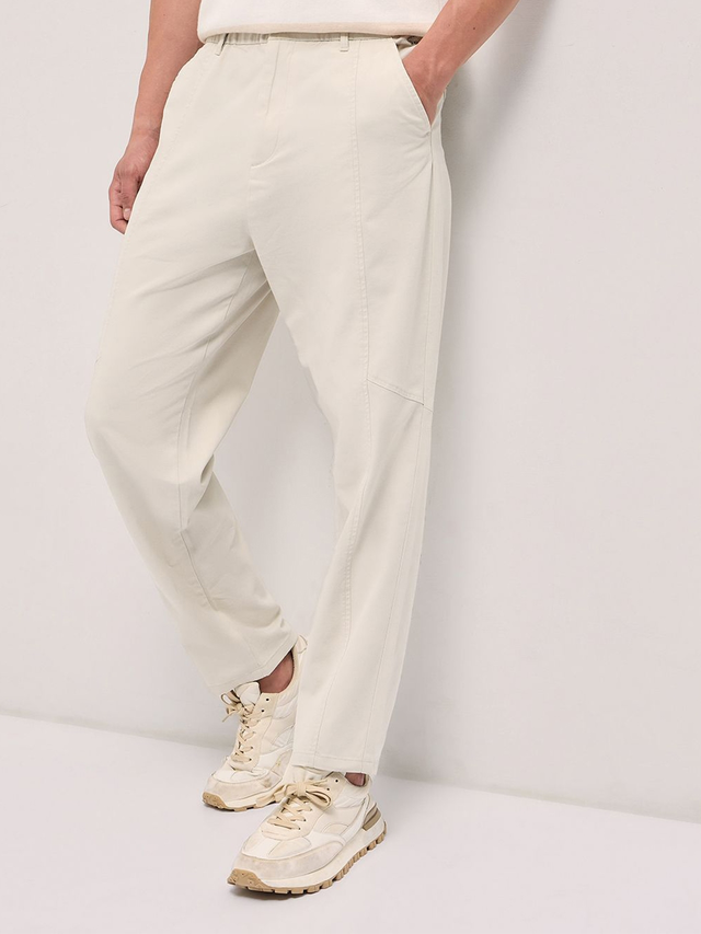 THE BEAR HOUSE Men Mid-Rise Loose Fit Regular Trousers