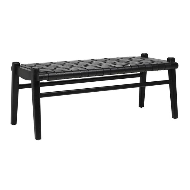 Salazar Bench In Antique Black Finish