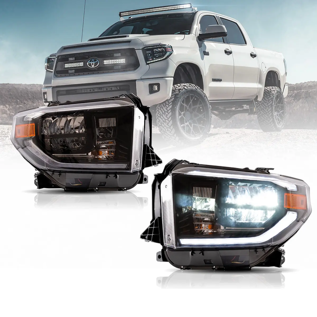 14-21 Toyota Tundra 2th Vland LED Reflection Bowl HeadLights Chrome