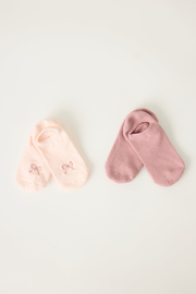 Pink Bow 2-Pack Half-Cushion Socks
