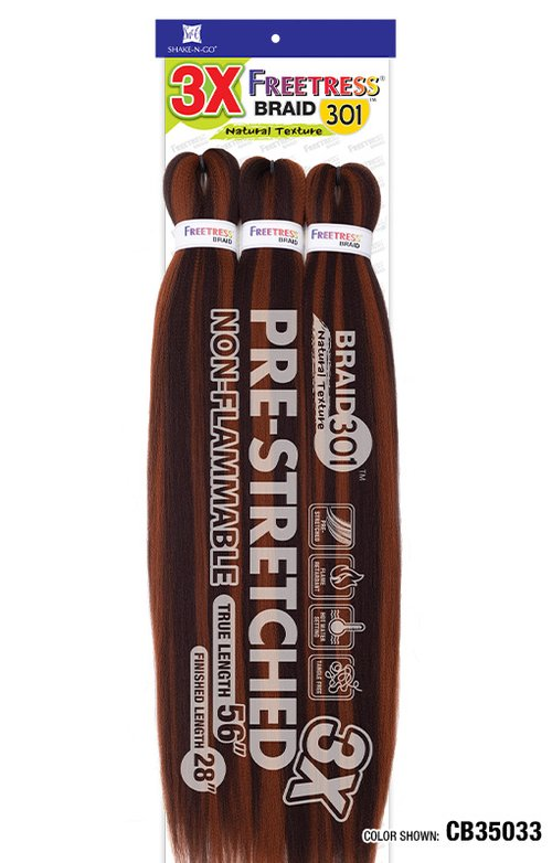 Freetress 3X Natural Texture Pre-Stretched Braid 301 - 28'