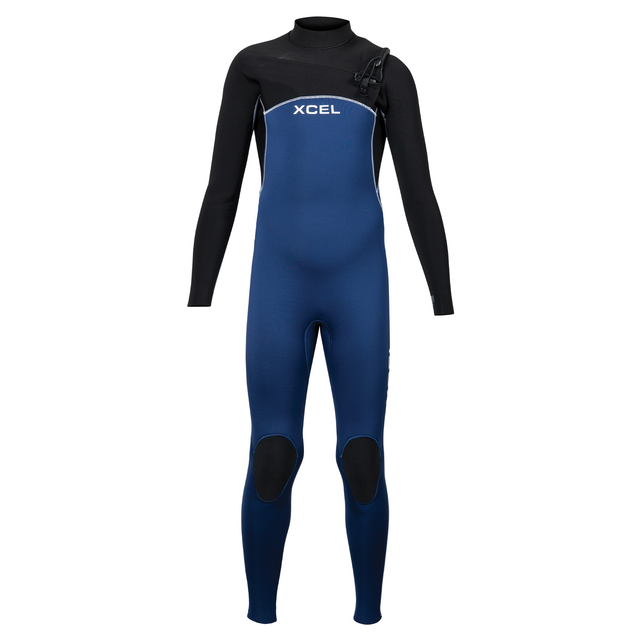 Kids' Comp Full Wetsuit 4/3mm - Navy/Black