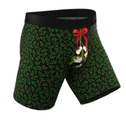 Mistletoe Long Leg Ball Hammock® Pouch Boxers | The Kiss Me There