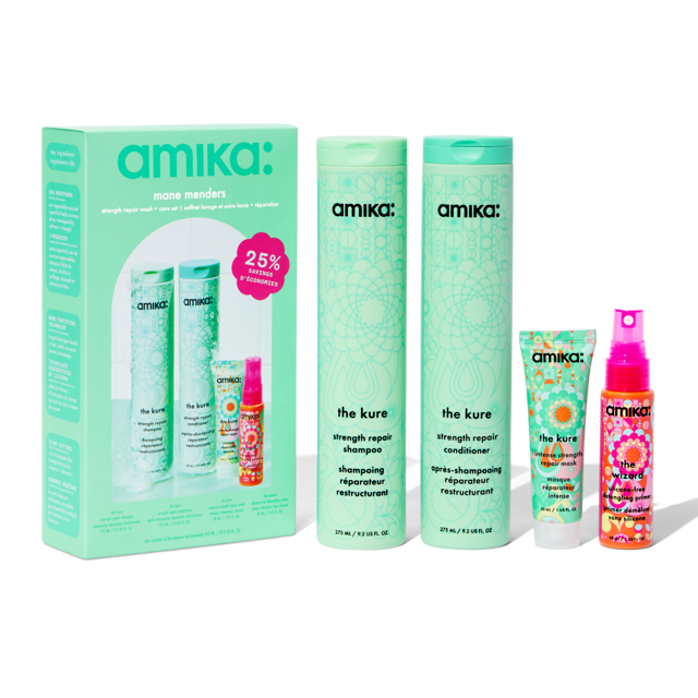 mane menders | strength repair wash + care set