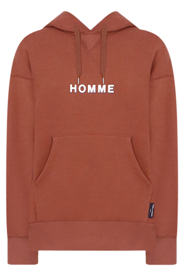 HOMME LOGO HOODIE | BROWN