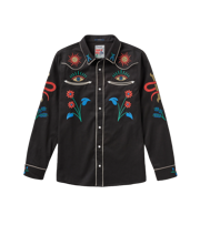 On The Range Long Sleeve Western Shirt - Black