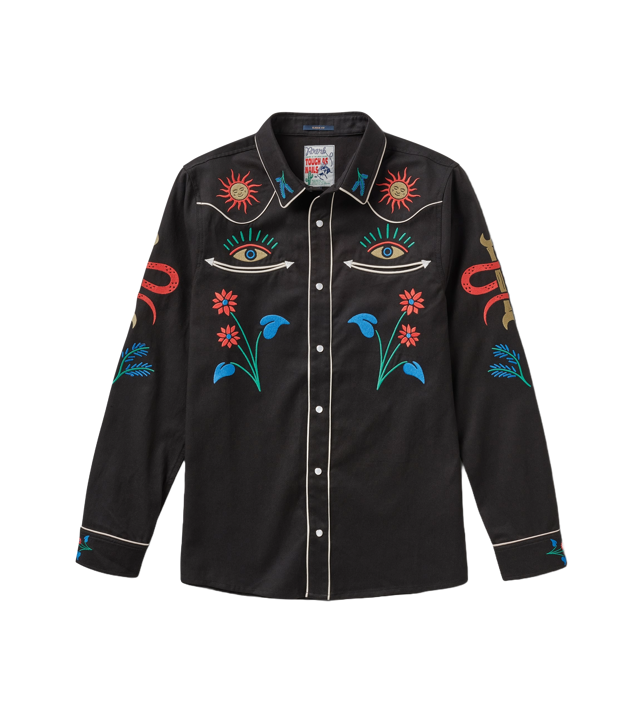 On The Range Long Sleeve Western Shirt - Black