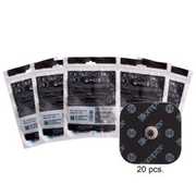 Compex Easy Snap Electrodes 2in X 2in - 5 Pack (20 Electrodes) - Black