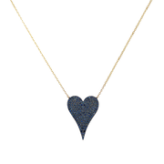 Blue Sapphire Heart Necklace