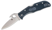 Spyderco Endela Emerson Opener Folding Knife 3.41 inch VG10 Satin Plain Blade with Wave, Gray FRN Handles