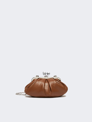 Small sheepskin Pasticcino Bag - TOBACCO