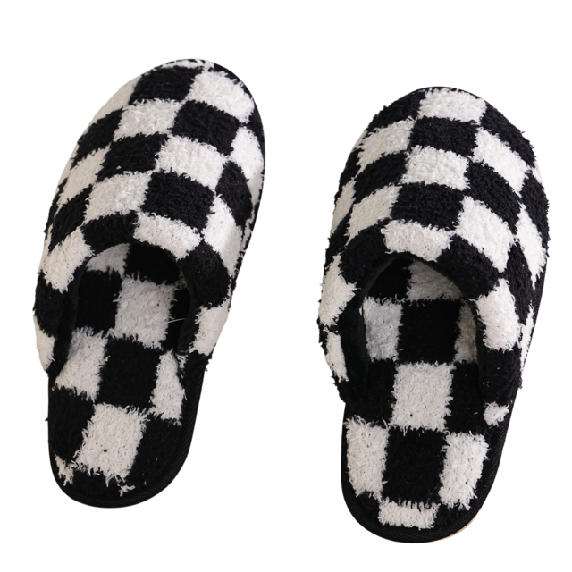 Local Beach Checker Cozy Slippers