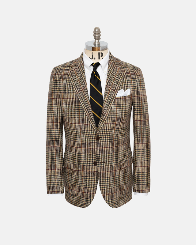 TAN MULTI JUMBO PLAID SPORT COAT