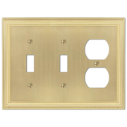 Daltry Satin Brass 2 Toggle / Duplex Outlet