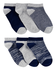 Kid 6-Pack No-Show Socks