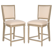 S/2 Norwich Linen Counter Stools