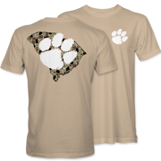Duck Camo SC Paw T-Shirt – Clemson University | Tan