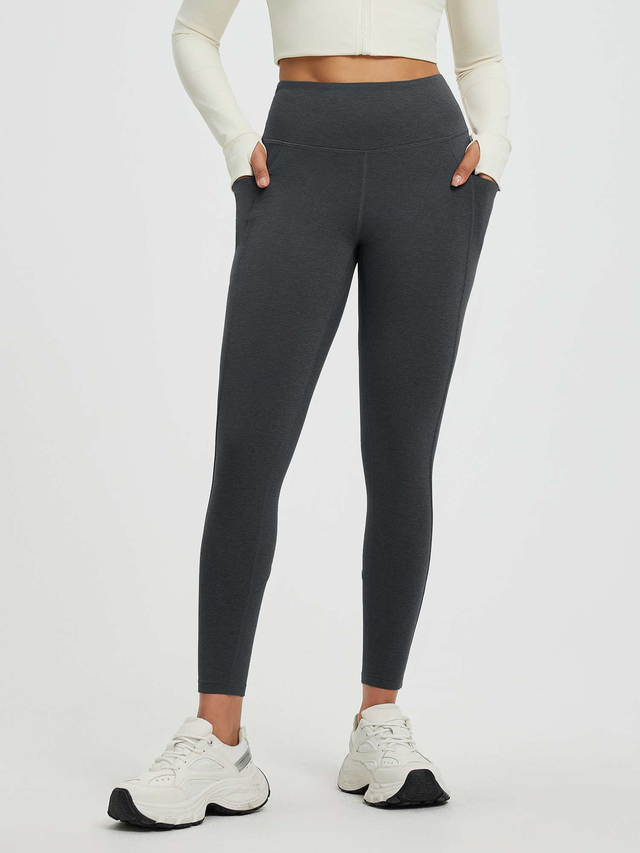 Women’s Yoga Floral Fleece High-Waisted Leggings