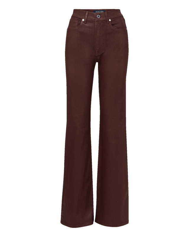 Crosbie Coated Slim Wide-Leg Jean