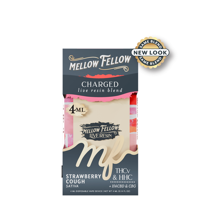 Charged Blend 4ml Live Resin Disposable Vape - Strawberry Cough (Sativa)