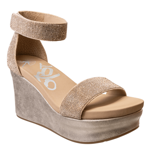STATUS in ROSE GOLD Wedge Sandals