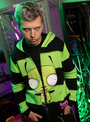 Invader Zim Stripe Reversible Hoodie