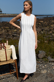 Plait Maxi Dress - Star White
